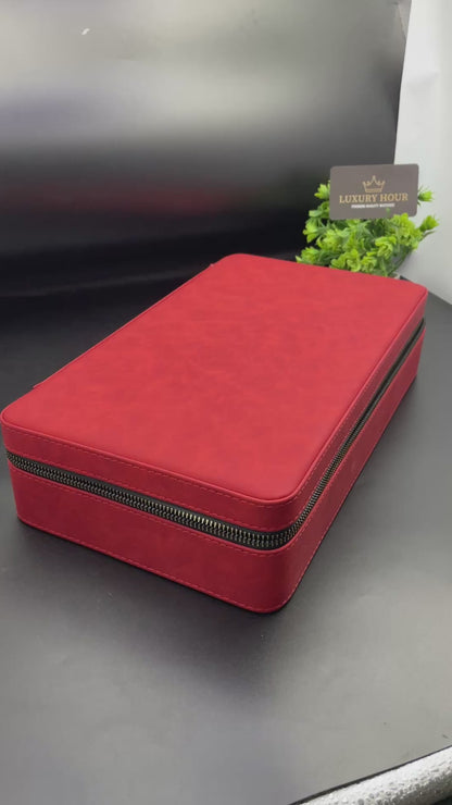 Red Zipper Watch Case