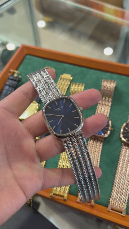 Silver with Blue Dial (M NO:201)