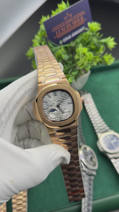 Rose Gold with white dial