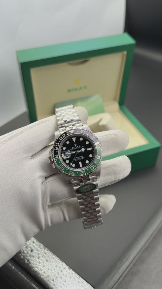 Silver with black dial🔥