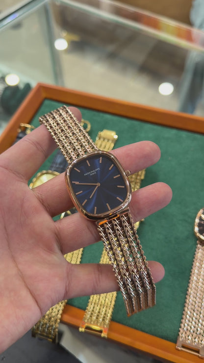 Rose Gold with Blue Dial (M NO:201)