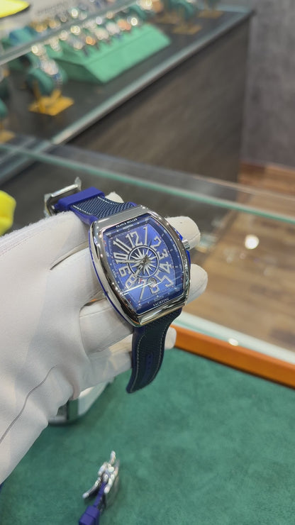 Silver with Blue Dial.