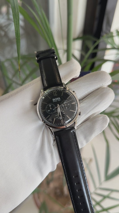 Silver with black dial and black strap