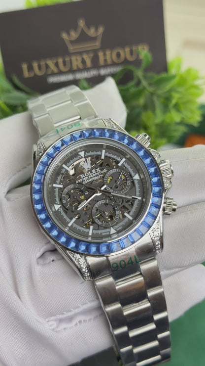 Silver with Skeleton Dial ( Diamond Edition )💎