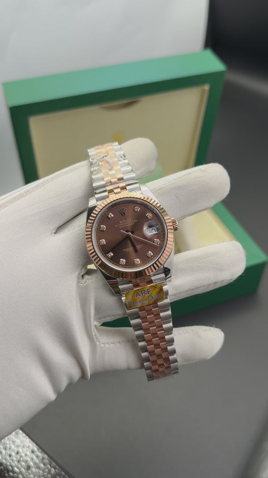 Rose Gold two tone with chocolate dial🔥