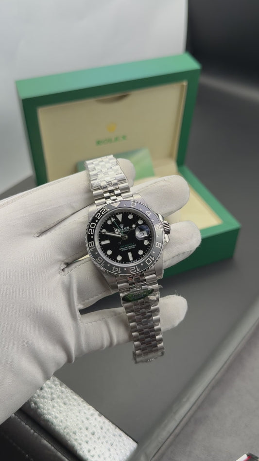 Silver with black dial🔥