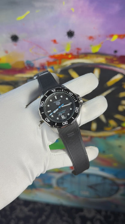 Silver with black dial
