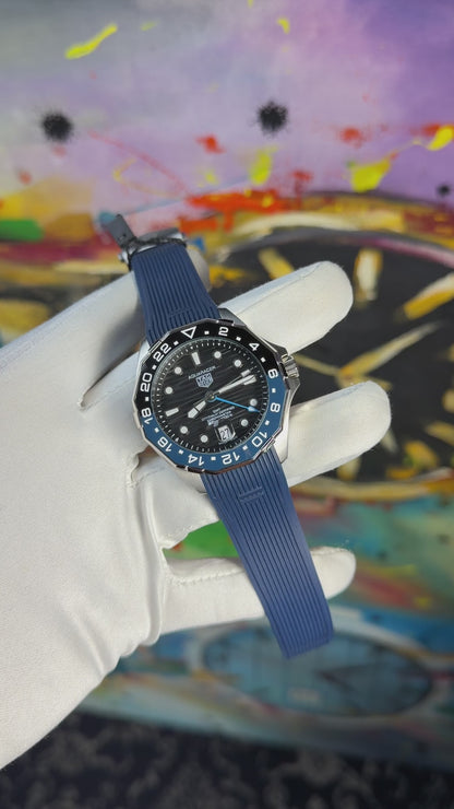 Silver with black dial
