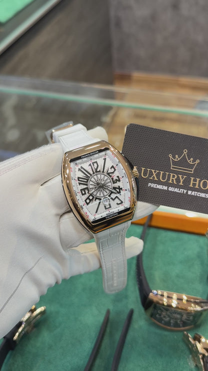 Rose Gold with White Dial.