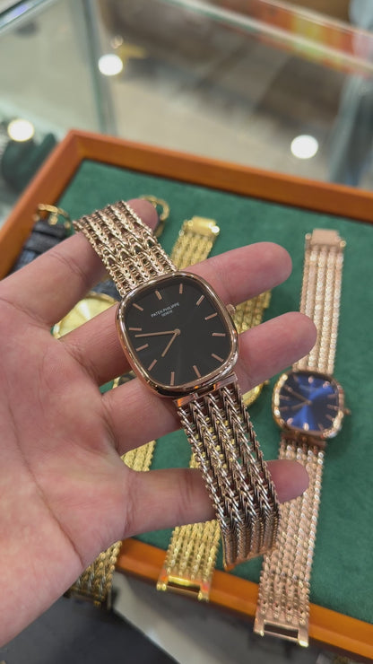 Rose Gold with Black Dial (M NO:201)