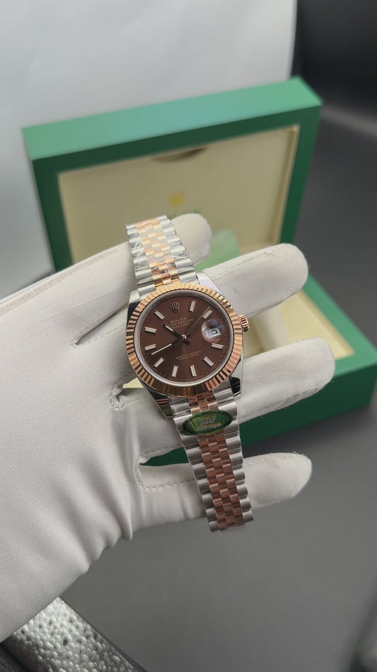 Rose Gold two tone with chocolate dial🔥